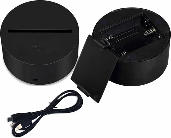 ANiMU 3D Lamp - 16 Kleuren - Auto - LED Illusie - Bureaulamp - Nachtlampje - Sfeerlamp - Dimbaar - USB Of Batterijen - Afstandsbediening - Cadeau Voor Jongens - Kinderen 8 ANiMU 3D Lamp - 16 Kleuren - Auto - LED Illusie - Bureaulamp - Nachtlampje - Sfeerlamp - Dimbaar - USB Of Batterijen - Afstandsbediening - Cadeau Voor Jongens - Kinderen - Afbeelding 8