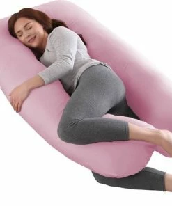 Litollo® Zwangerschapskussen XXL - Voedingskussen - Lichaamskussen - Body Pillow - 280cm - Afneembare Hoes - Roze