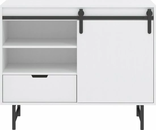 Cabino Babykamer Dalton - Babybed & Commode & Kledingkast - Verstelbare Bodem - Wit 7 Cabino Babykamer Dalton - Babybed & Commode & Kledingkast - Verstelbare Bodem - Wit - Afbeelding 7