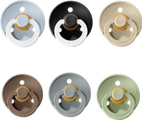 Bibs Fopspeen - Maat 2 - 6-18 Maanden - 6 Stuks - Sage - Cloud - Dark Oak - Vanilla - Glow Black - Glow Baby Blue 1 Bibs Fopspeen - Maat 2 - 6-18 Maanden - 6 Stuks - Sage - Cloud - Dark Oak - Vanilla - Glow Black - Glow Baby Blue