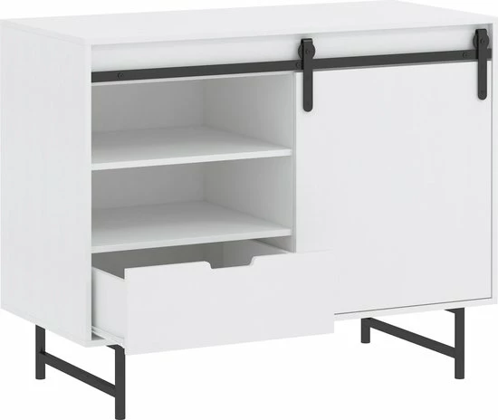 Cabino Babykamer Dalton - Babybed & Commode & Kledingkast - Verstelbare Bodem - Wit 8 Cabino Babykamer Dalton - Babybed & Commode & Kledingkast - Verstelbare Bodem - Wit - Afbeelding 8