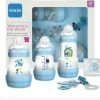 Mam Starter Set Blauw - 2x Anti-Colic Flesjes 160 Ml, 1 Flesje Anti-Colic 260 Ml, 1 Speen START, 1 Speenkoord