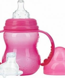 N?by N By - Trainingsfles Met Antilekspeen & Antilektuit - Roze - 240ml - 0m+ -Zwitsal - Winkel 550x471 3