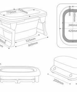 FOXSPORT Babybadje - Inklapbaar Bad - Bad Baby - Zitbad - Bath Bucket - Opvouwbaar Bad Kinderen - Baby Badje - Opvouwbaar Bad Baby - Baby Badkussen - Geschikt Voor Kinderen Van 0-12 - Met Standaard, Met Badmat, Met Badkruk -Zwitsal - Winkel 550x472 1