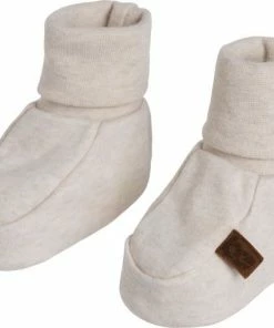 Baby's Only Slofjes Melange - Warm Linen - 0-3 Mnd - 100% Ecologisch Katoen - GOTS