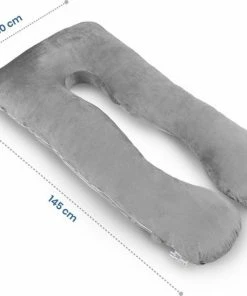 TELANO Velvet Zwangerschapskussen Hoes XXL Grijs 145 X 80cm|High Quality Zachte Velvet|Voedingskussen Hoes -Zwitsal - Winkel 550x473 4