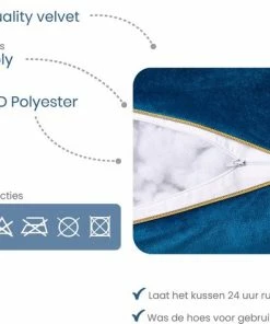 Telano Zwangerschapskussen XXL - Extra Hoes En Opbergtas - Exclusieve Gouden Rits - Velvet Stof - Voedingskussen - U Vorm - Extra Groot - Zijslaapkussen - Blauw -Zwitsal - Winkel 550x474