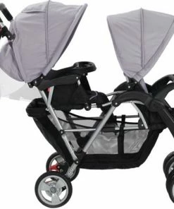 VidaXL Kinderwagen Dubbel Staal Grijs En Zwart -Zwitsal - Winkel 550x481 3