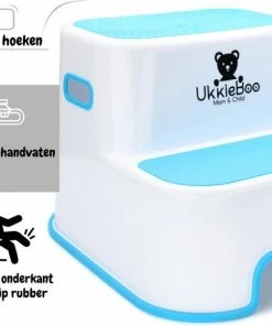 UkkieBoo Opstapje - Max 100kg - Blauw - Antislip Krukje - Wc Krukje - Kinder Opstapjes - Wc Trainer - Wc Kinderhulp - Toilet Trainer - Eerste Opstapje - Opstapje - Kruk - Opstapkrukje - Baby Opstapje - Veilig - Keuken Opstapje - Trapje -Zwitsal - Winkel 550x481 6