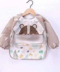 MINIIYOU Slabbetjes Lange Mouwen Met Opvangbak (1-3 Jaar) - Dinosaurus Beer - Mag In Vaatwasser/ Wasmachine -Zwitsal - Winkel 550x482