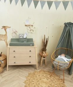 Meyco Wiegdeken Cheetah - Forest Green - 75x100cm -Zwitsal - Winkel 550x483 5