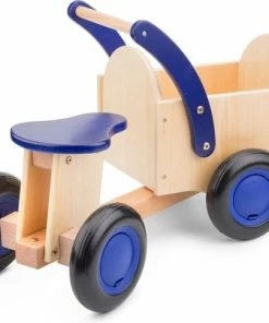 New Classic Toys Houten Bakfiets - Road Star - Blank/Blauw - Zadelhoogte Is 24 Centimeter -Zwitsal - Winkel 550x485 1