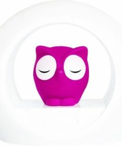 Zazu Lou Uil - Nachtlampje - Roze - Kinderlamp Met Geluidsensor En Nachtlamp Functie