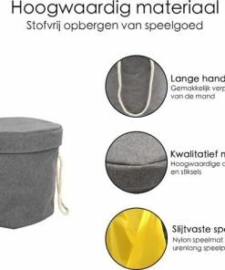 Kruzzel Multifunctioneel Opbergkleed - Speelgoed Organizer - Speelmat - Opbergmand Voor Kinderen - Geel -Zwitsal - Winkel 550x489 6