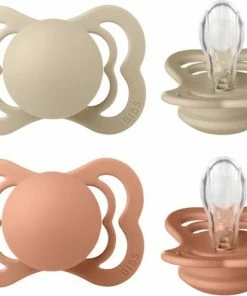 BIBS Supreme Siliconen Vanilla & Peach Maat 1 0-6 Maanden