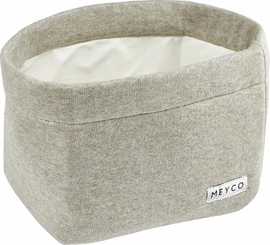 Meyco Knit Basic Commodemandje - Sand Melange - Small 3 Meyco Knit Basic Commodemandje - Sand Melange - Small - Afbeelding 3