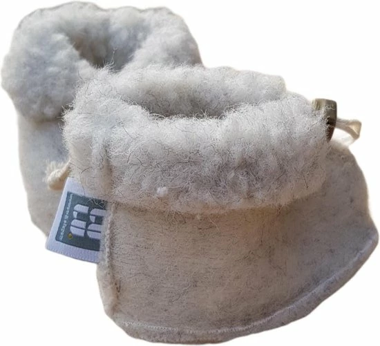 LuLu Wonen LuLu- Babyslof Van 100% Geschoren Schapenwol - Grijs - Maat 6 - 12 Maanden 4 LuLu Wonen LuLu- Babyslof Van 100% Geschoren Schapenwol - Grijs - Maat 6 - 12 Maanden - Afbeelding 4