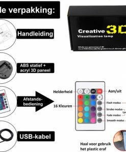 EZRIO SPORTS Nachtlampje Kinderen 3D Night Light LED Lamp 3D Lamp Tafellamp Slaapkamer Night Lamp Nachtlichtje Color Changing Unicorn Remote Control -Zwitsal - Winkel 550x502 3