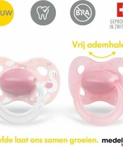Medela Baby Fopspeen Original Hoge Acceptatie Orthdontisch Ergonomische Vorm - Powdery Pink - 18+ Maanden - 2 Stuks -Zwitsal - Winkel 550x504 5