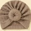 Little Koekies - Baby Turban Taupe - Kraamcadeau - Babymuts - Newborngift