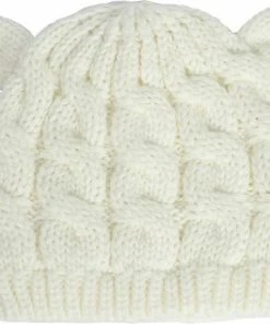 Merkloos Set Baby Gebreide Muts En Wanten Wit | 6-18 Maanden | Beervorm - Beren Oortjes - Kindermuts - Wantjes -Zwitsal - Winkel 550x507 3