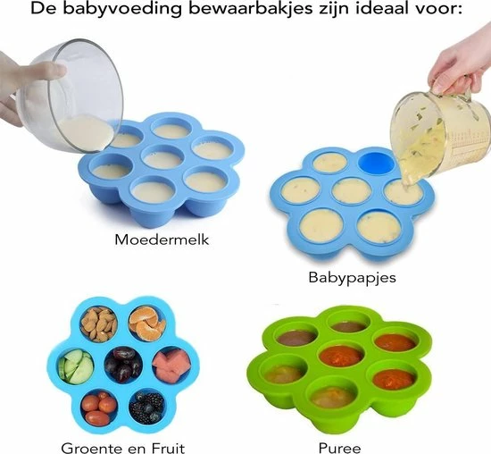 Southland Babyvoeding Bewaarbakjes - Babyvoedingsaccessoires - Siliconen Lepeltjes - BPA-vrij - Babyvoeding Diepvriesbakje 7 Southland Babyvoeding Bewaarbakjes - Babyvoedingsaccessoires - Siliconen Lepeltjes - BPA-vrij - Babyvoeding Diepvriesbakje - Afbeelding 7