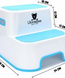 UkkieBoo Opstapje - Max 100kg - Blauw - Antislip Krukje - Wc Krukje - Kinder Opstapjes - Wc Trainer - Wc Kinderhulp - Toilet Trainer - Eerste Opstapje - Opstapje - Kruk - Opstapkrukje - Baby Opstapje - Veilig - Keuken Opstapje - Trapje -Zwitsal - Winkel 550x512 2