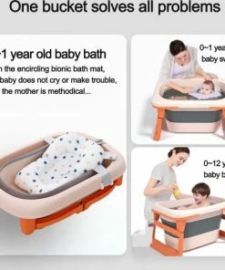 FOXSPORT Babybadje - Inklapbaar Bad - Bad Baby - Zitbad - Bath Bucket - Opvouwbaar Bad Kinderen - Baby Badje - Opvouwbaar Bad Baby - Baby Badkussen - Geschikt Voor Kinderen Van 0-12 - Met Standaard, Met Badmat, Met Badkruk -Zwitsal - Winkel 550x512