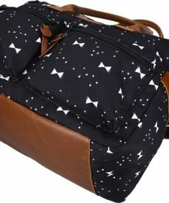 Kidzroom Black & White Luiertas - Zwart - Strikken - Verschoonmatje - Verstelbare Schouderband - Flessenhouder -Zwitsal - Winkel 550x513 1