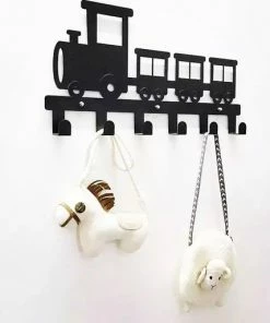 Kidswall Kinderkapstok - Trein - Kinderkapstok Haakjes - Babykamer Kapstokken - Babykamer - 6 Haken Design Kapstokken - Inclusief Bevestigingsmateriaal Wandkapstok - Babykameraccessoires - Kinderkamer Haakjes - Zwart - Modern -Zwitsal - Winkel 550x513 11
