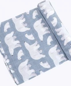 MINIIYOU 2 Stuks Hydrofiele Doeken XL 120x120 Cm - Inbakerdoek Baby - IJsbeer - Sneeuw -Zwitsal - Winkel 550x513 9