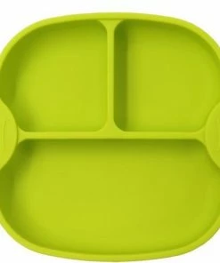 Itagala Handig Siliconen Bordje Met Vakjes En Zuignap | Kinderservies |Babybordje | Kinderbordje | Kleur Groen | BPA En PVC Vrij Bord