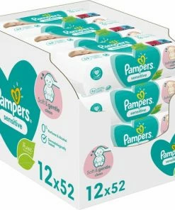 PAMPERS BILLENDOEKJES BABYDOEKJES SENSITIVE NAVULLING 624 Stuks