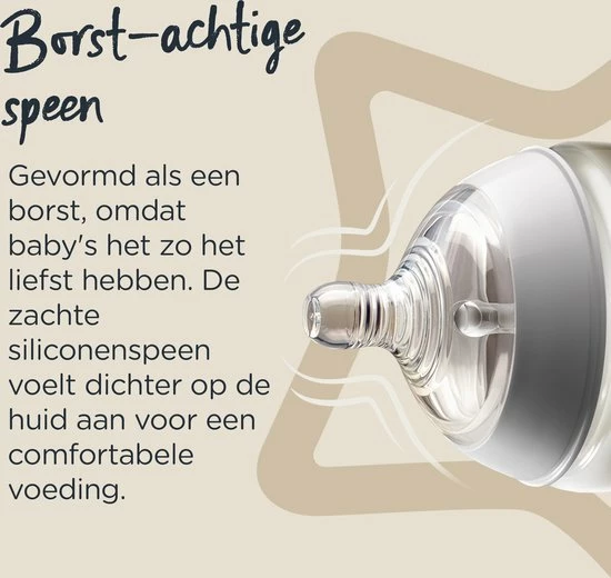 Tommee Tippee Babyflessen - Advanced Anti-koelik - Langzaam Stromende Borstachtige Speen - 260 Ml - Pak Van 3 6 Tommee Tippee Babyflessen - Advanced Anti-koelik - Langzaam Stromende Borstachtige Speen - 260 Ml - Pak Van 3 - Afbeelding 6