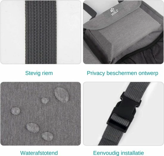 W&Z Auto Organizer - Autostoel Organizer - Kofferbak Organizer - Grijs 5 W&Z Auto Organizer - Autostoel Organizer - Kofferbak Organizer - Grijs - Afbeelding 5