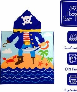 JAXY Badcape Baby - Badcape - Baby Badjas - Omslagdoek - Omslagdoek - Baby Handdoek Met Capuchon - Strandhanddoek - Badponcho - Poncho Handdoek - Microfiber - 60x90cm - Piraat -Zwitsal - Winkel 550x524 3
