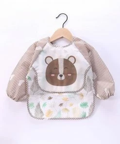 MINIIYOU Slabbetjes Lange Mouwen Met Opvangbak (1-3 Jaar) - Dinosaurus Beer - Mag In Vaatwasser/ Wasmachine -Zwitsal - Winkel 550x525 1