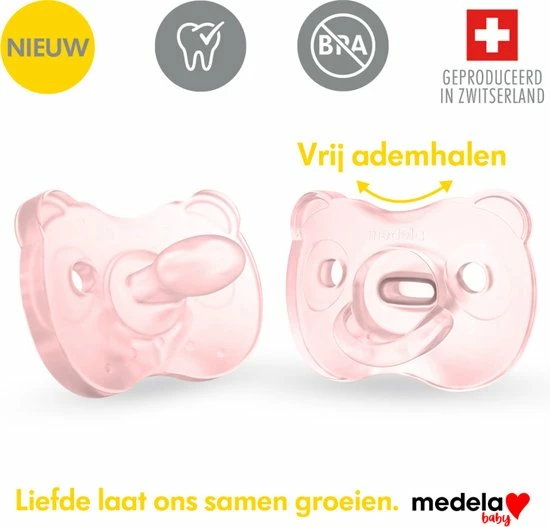 Medela Baby Fopspeen Soft Silicone Superzacht Lichtgewicht Eendelig - Soft Pink - 0-6 Maanden - 1 Stuks 11 Medela Baby Fopspeen Soft Silicone Superzacht Lichtgewicht Eendelig - Soft Pink - 0-6 Maanden - 1 Stuks - Afbeelding 11
