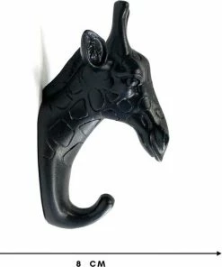 Lucy's Living Lucy S Living Wandhaak Giraffe Zwart 14 X 8 Cm ABS Kapstokhaak Wandaccessoires Kapstok - Decoratie Wanddecoratie Luxe - Slaapkamer - Kinderkamer - Jongenskamer -Zwitsal - Winkel 550x530 6