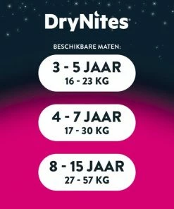 DryNites Absorberende Luierbroekjes Girl 8-15 Jaar 9 Stuks -Zwitsal - Winkel 550x535 9