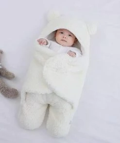 S.A.C. - Baby Inbakerdoek - 0-6 Maanden - Teddy - Beer - Teddybeer - Wit