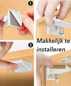 BabyProof Kinderslot Kastjes - Kinderslot - Baby Veiligheid - Deurslot - Ladeslot - Babyslot - Zelfklevend - Deurbescherming - 12 Stuks -Zwitsal - Winkel 550x540 11