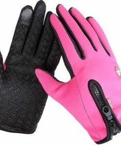 Slowmoose Unisex Touchscreen Winter Thermisch Warm Fietsen Fiets Ski- Outdoor Camping Wandelen Motorhandschoenen, Sport Volledige Vinger [roze/s] -Zwitsal - Winkel 550x540 12