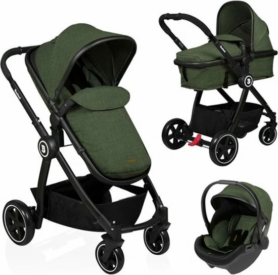 Baninni Kinderwagen Otto 3 In 1 Olive Green 14 Baninni Kinderwagen Otto 3 In 1 Olive Green - Afbeelding 14