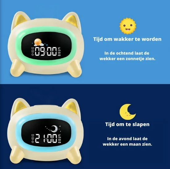 Flient Slaaptrainer - Hond/Puppy - Kinderwekker - Wekker - Nachtlampje Met Dimfunctie - Wit - Oplaadbaar 2 Flient Slaaptrainer - Hond/Puppy - Kinderwekker - Wekker - Nachtlampje Met Dimfunctie - Wit - Oplaadbaar - Afbeelding 2