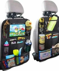 Merkloos Multifunctionele Auto Opbergtas - Autostoel Organizer Met Touch Screen Tablet Houder - Auto Organizer - Auto Accessoires - Autostoelbeschermer - Kick Mat - Achterbank Organizer - Opbergtas - Speelgoed Opberger - Car Seat Organizer - Waterbestendig