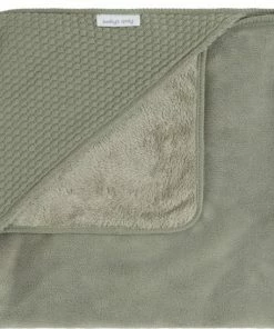 Baby's Only Gebreide Wikkeldeken - Omslagdoek Baby Sky - Teddy Voering - Urban Green - 75x75 Cm - Geschikt Voor Drie- En Vijfpuntsgordel