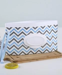Merkloos Billendoekjes Houder - Vochtige Tissuehouder -Natte Doekjes Houder - Dispenser - Wipe Box - Vochtig Toiletpapier Houder - Geschikt Voor Make Up Doekjes, Reinigingsdoekjes - Baby Cadeau - Kraamcadeau - Blauw