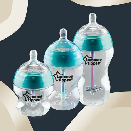 Tommee Tippee Babyflessen - Advanced Anti-koelik - Langzaam Stromende Borstachtige Speen - 260 Ml - Pak Van 3 4 Tommee Tippee Babyflessen - Advanced Anti-koelik - Langzaam Stromende Borstachtige Speen - 260 Ml - Pak Van 3 - Afbeelding 4