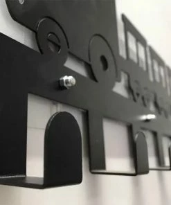 Kidswall Kinderkapstok - Trein - Kinderkapstok Haakjes - Babykamer Kapstokken - Babykamer - 6 Haken Design Kapstokken - Inclusief Bevestigingsmateriaal Wandkapstok - Babykameraccessoires - Kinderkamer Haakjes - Zwart - Modern -Zwitsal - Winkel 550x550 1115